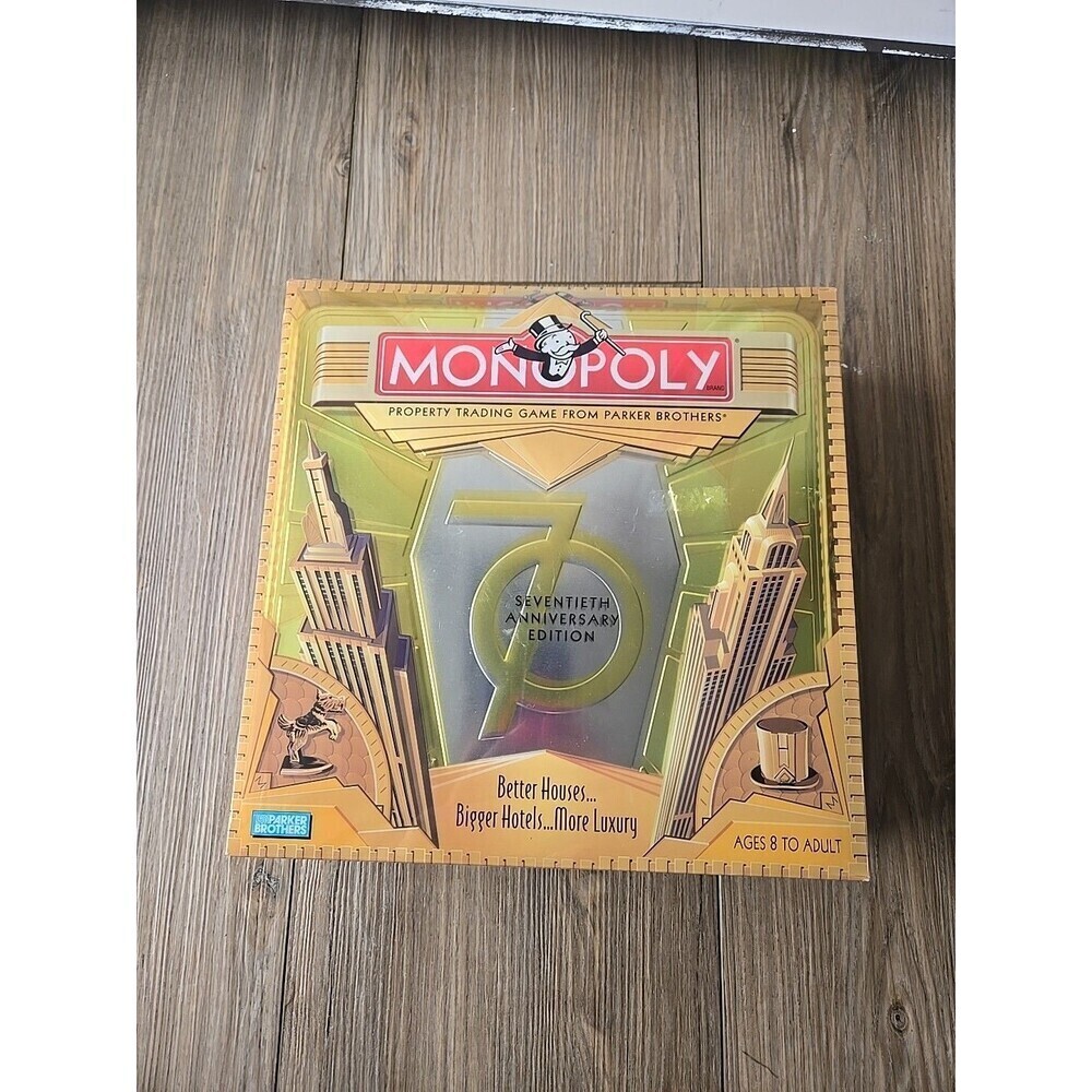 Seventieth 70th Anniversary Edition Hasbro Parker Bros MONOPOLY New Open Box